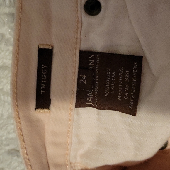 JAMES JEANS~ "Twiggy" Jeans, Light Pink, 24 - Picture 9 of 9